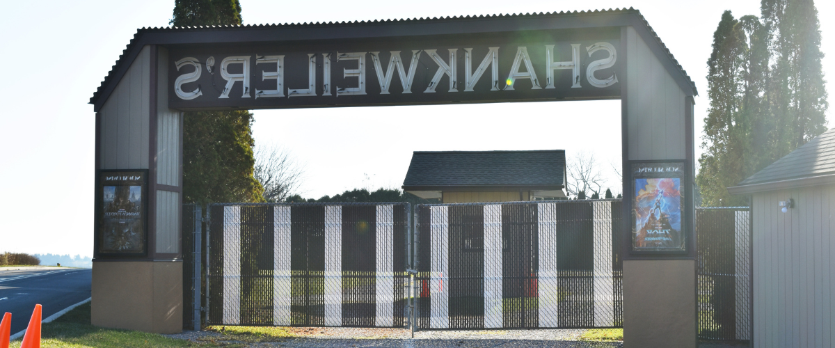 The entrance to Shankweilers Drive-in